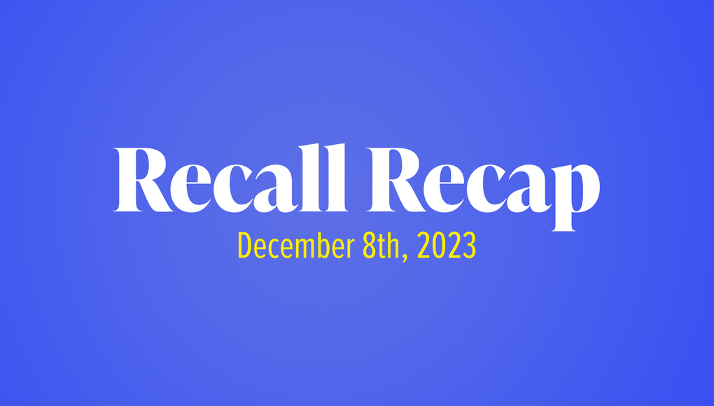 The Week in Recalls: December 8, 2023