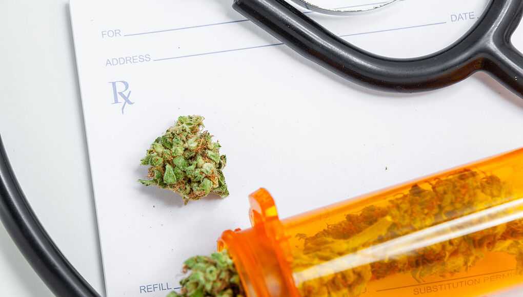 Out Of State Billionaire Trying to Defeat Medical Marijuana - Cannabis on top of prescription (RX) paper.