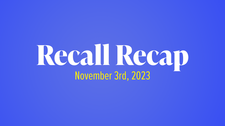 The Week in Recalls: November 3, 2023 - recall blog
