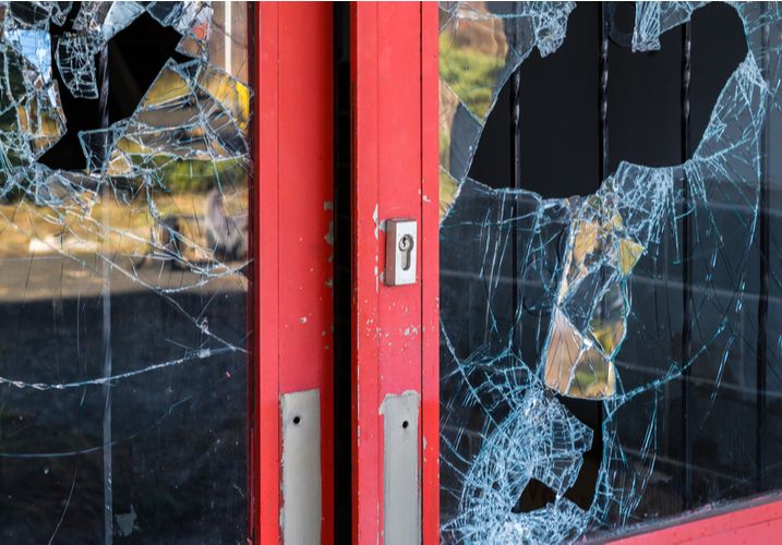 Broken Store Window