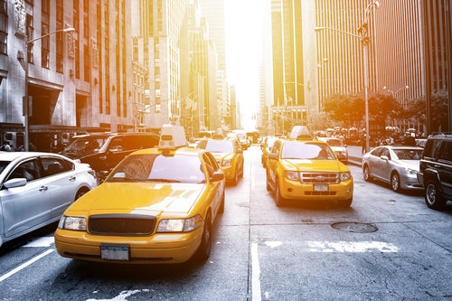 Are Taxis Safer Than Uber - taxis driving around