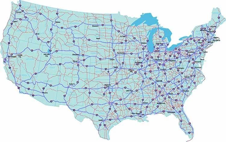 The Most Dangerous Places to Drive in America - map