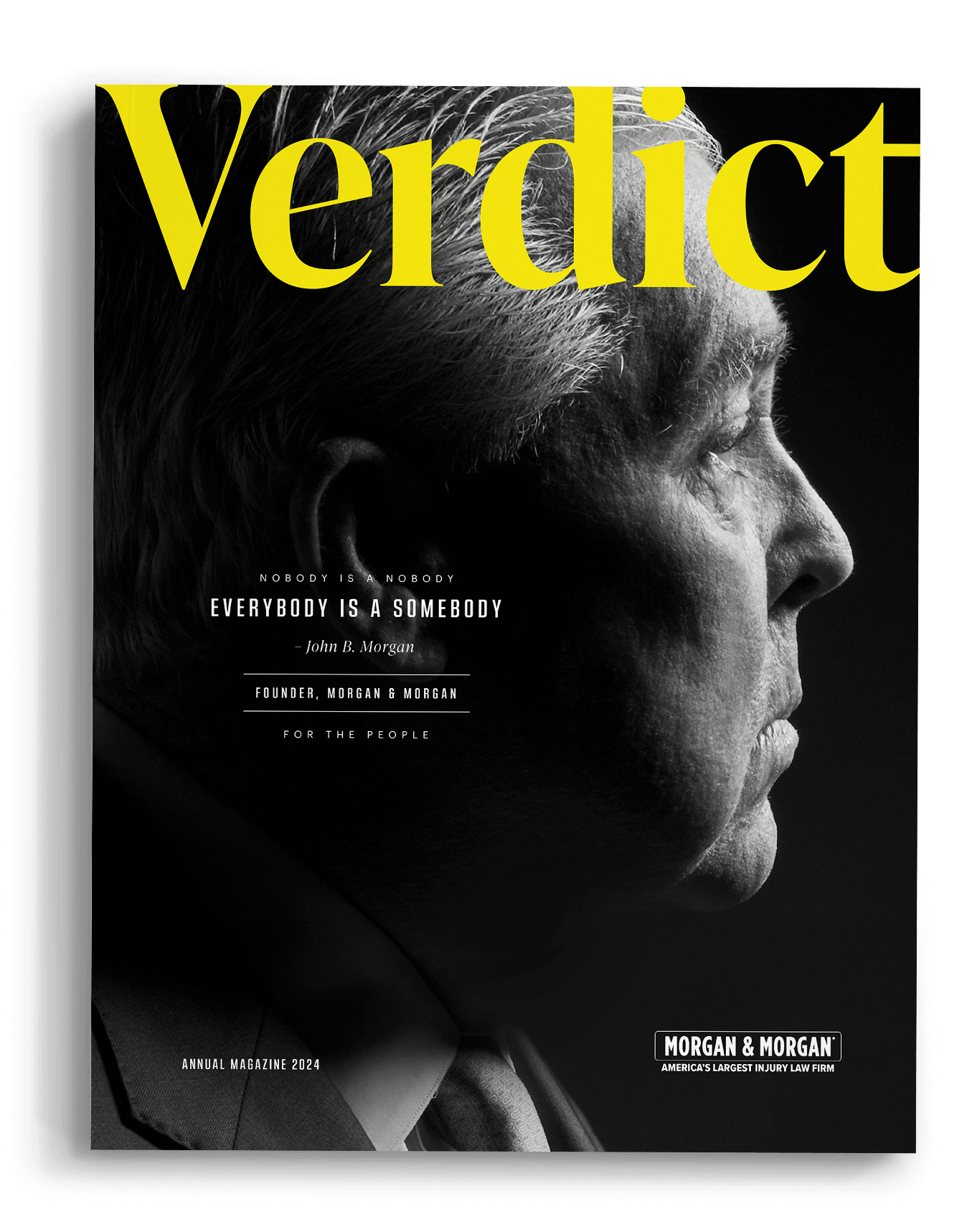John Morgan on the cover of Verdict Magazine