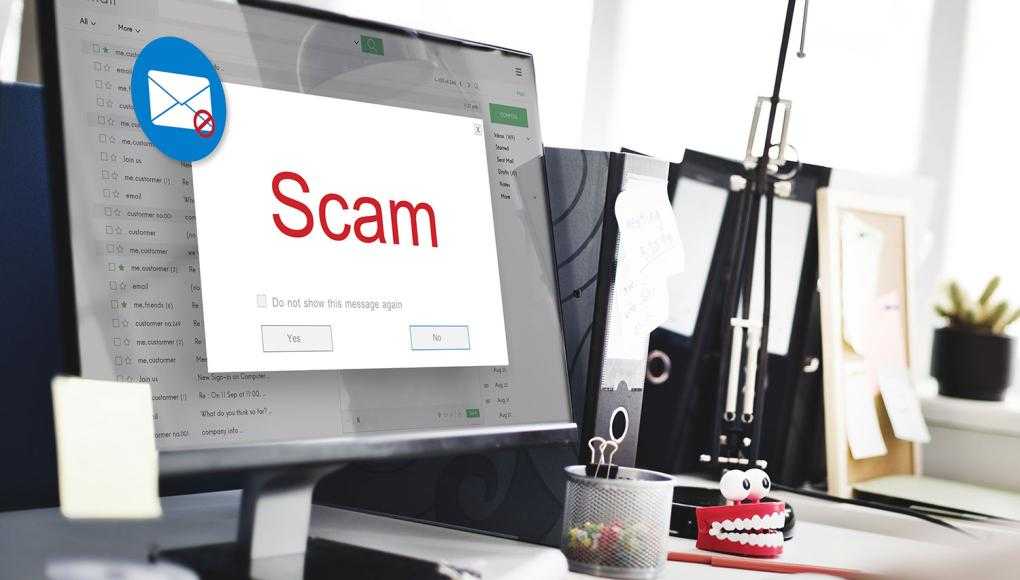 Scam pop up on computer