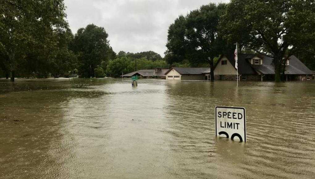 Flooded town