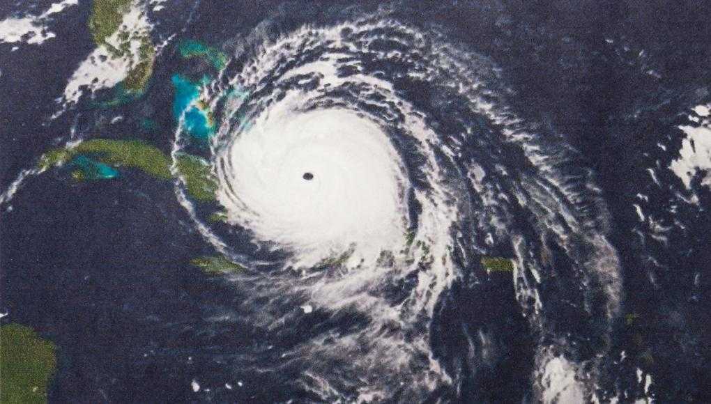 Vertical view of hurricane