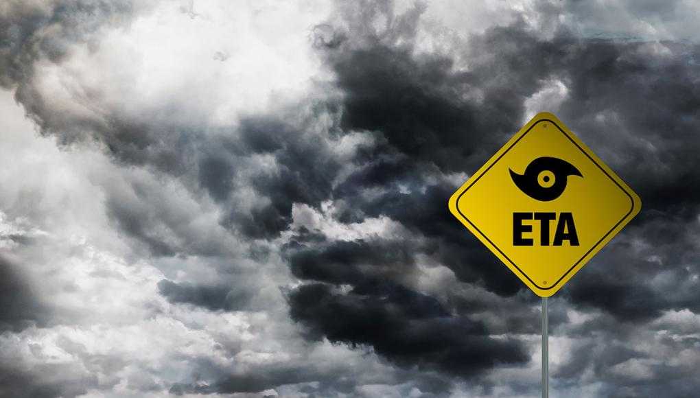 Storm Eta sign