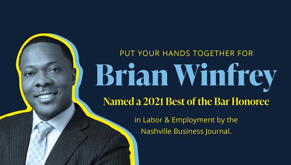Brian Winfrey Best of The Bar Award