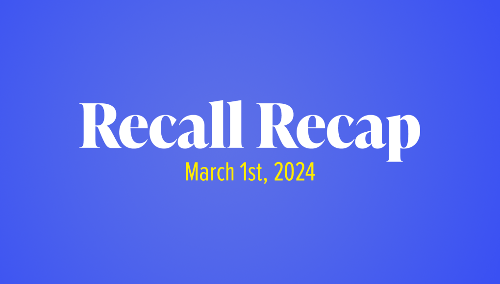 The Week in Recalls Week of February 26, 2024