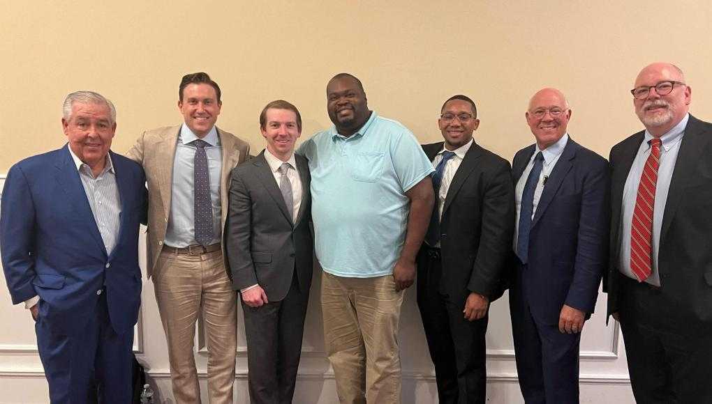 Morgan & Morgan attorneys Evan Rosenberg, Keith Mitnik, John Morgan, Riley Snider and Edward Hardrick 