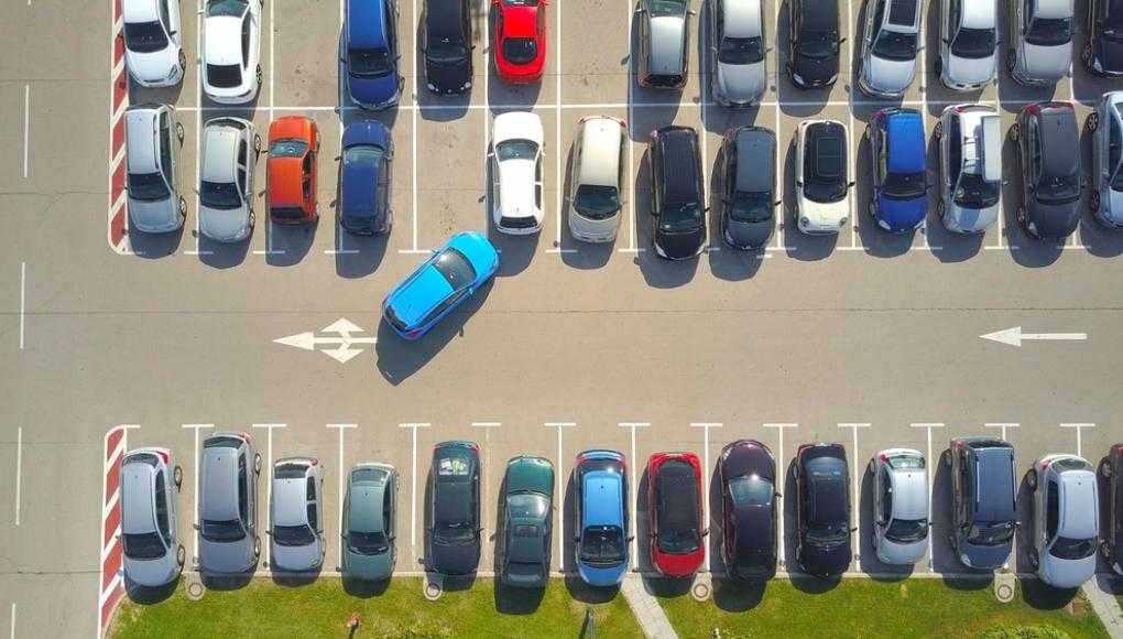 cars in a parking lot