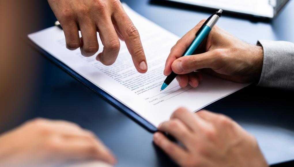 client signing insurance claim forms