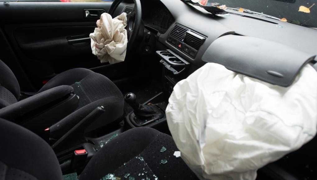 Exploded airbag