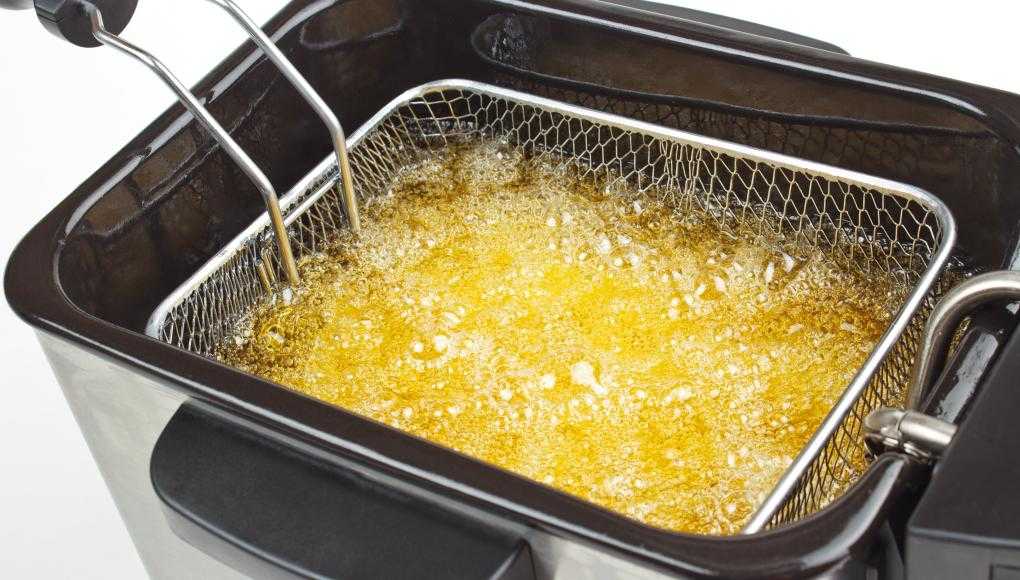French fries in a deep fryer
