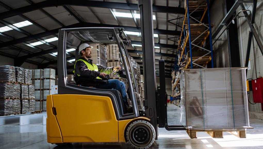 Man using a forklift