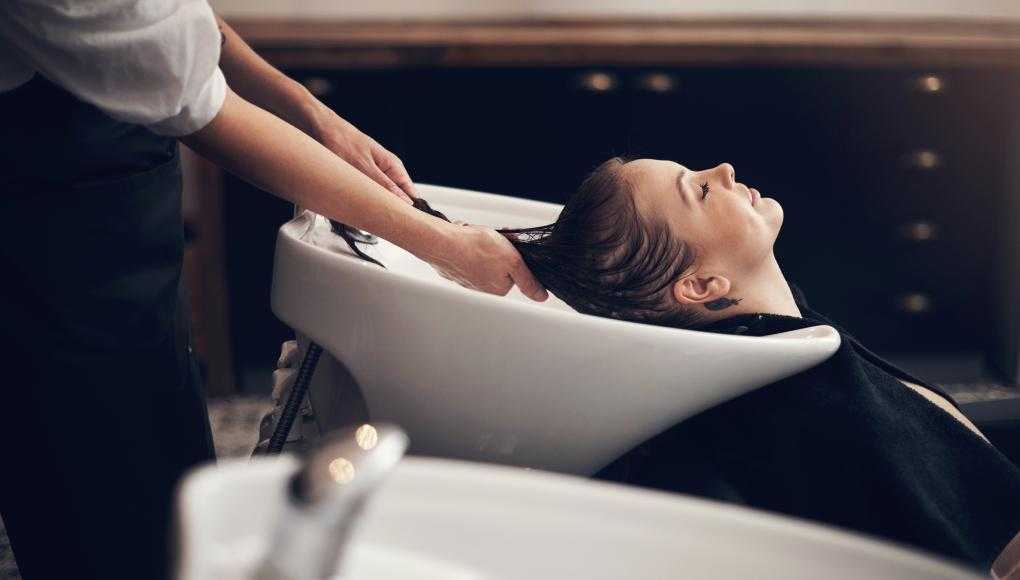 Woman at a hair salon