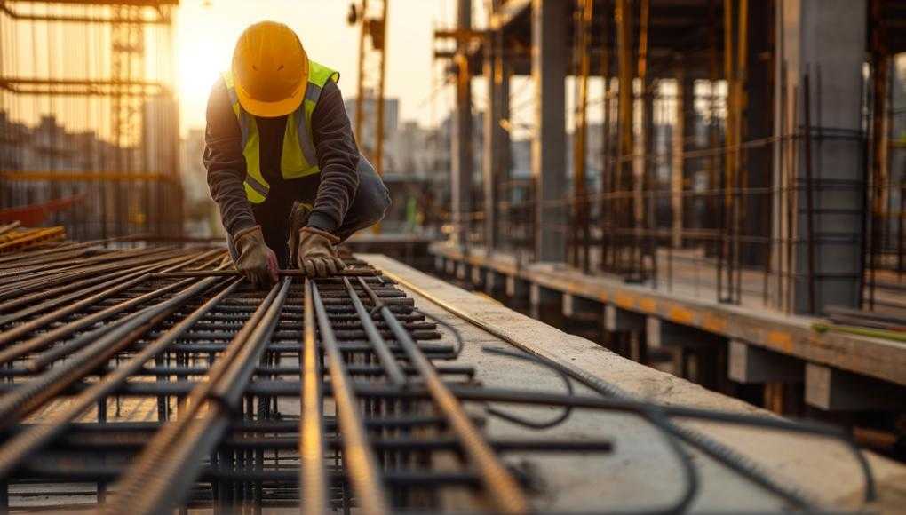 Construction worker helping