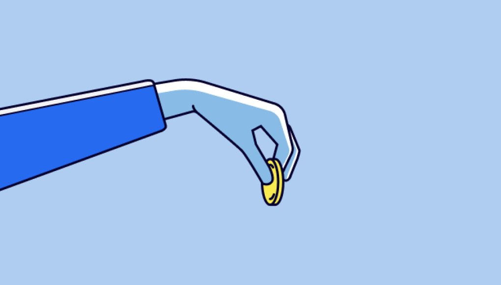 illustration of hand giving money