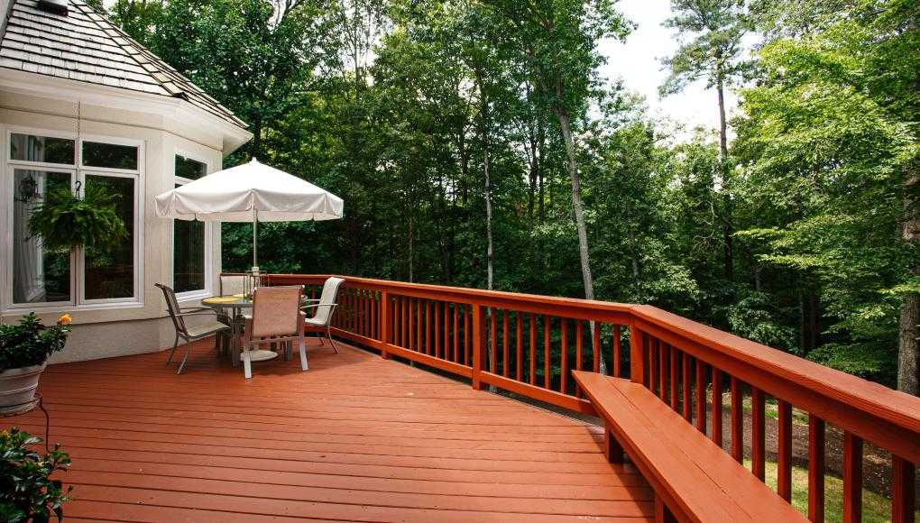 Back deck of a home