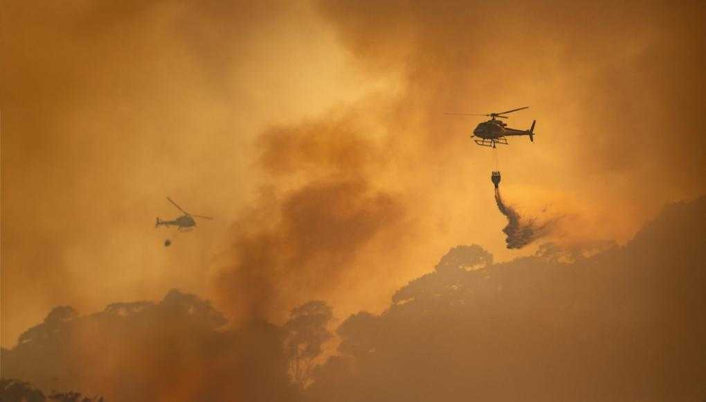 wildfire scene