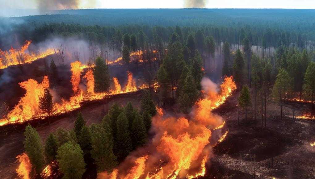 wildfire scene