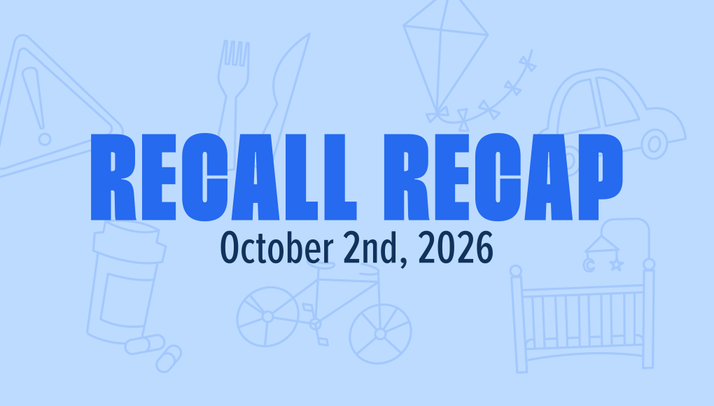 recall recap graphic for week of October 2, 2026 