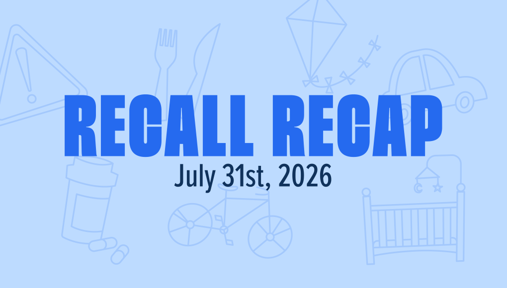 recall recap graphic for the week of july 31, 2026