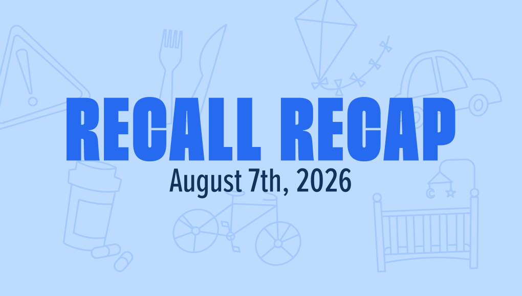 recall recap graphic for week of august 7, 2026