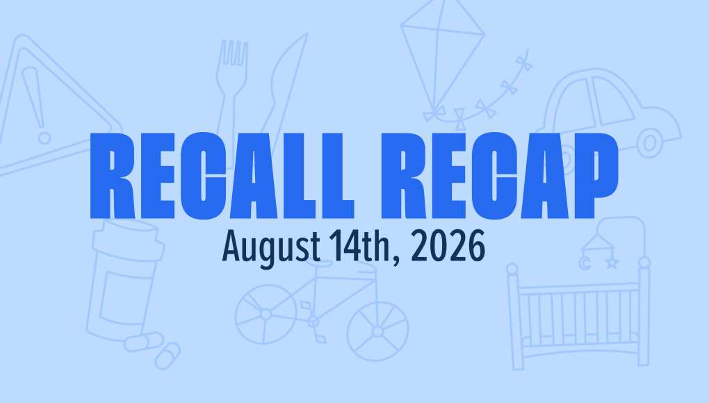 recall recap graphic for week of august 14, 2026 