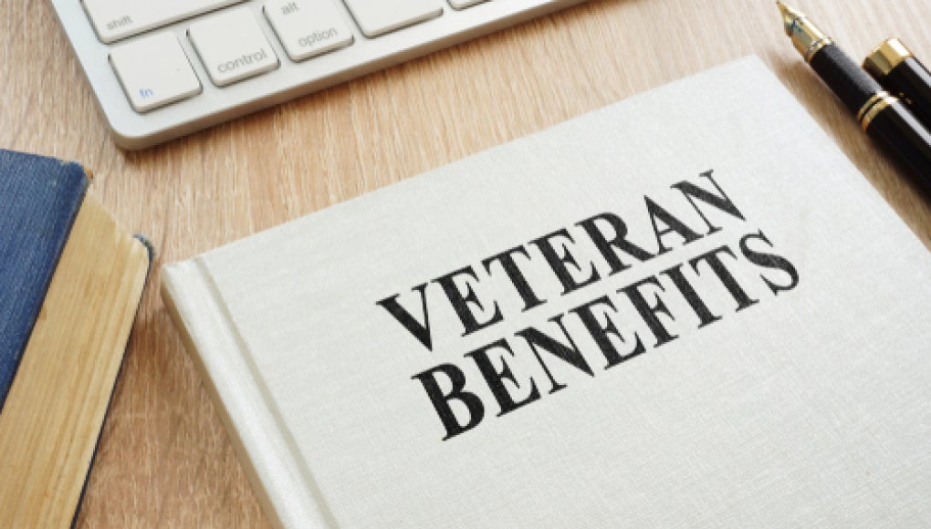 veterans benefits on a book 