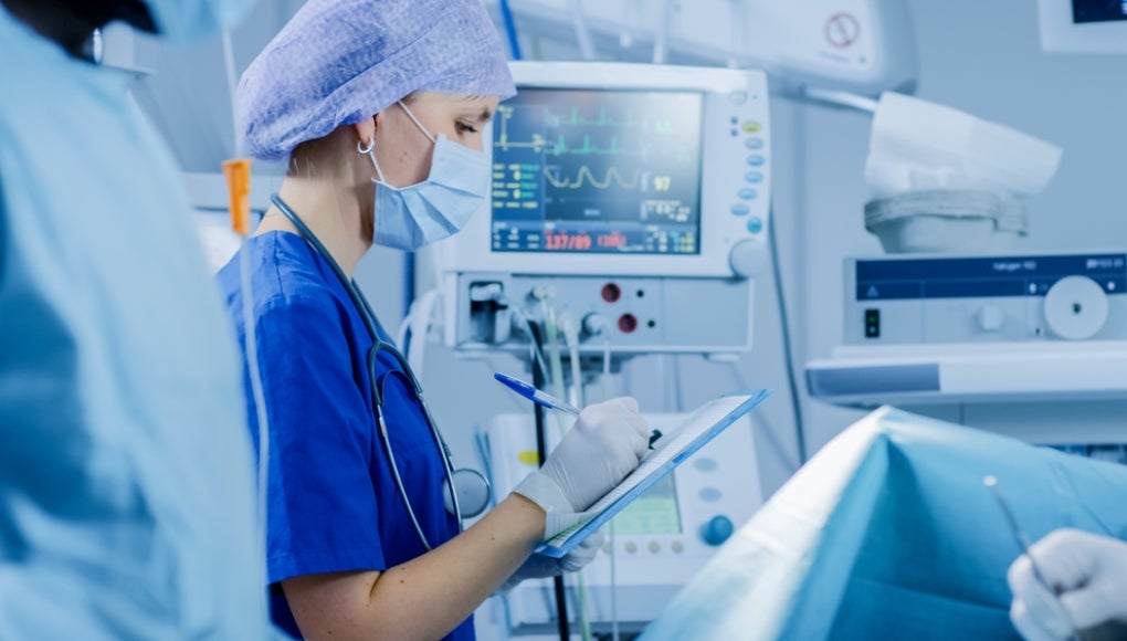monitoring a patient during surgery
