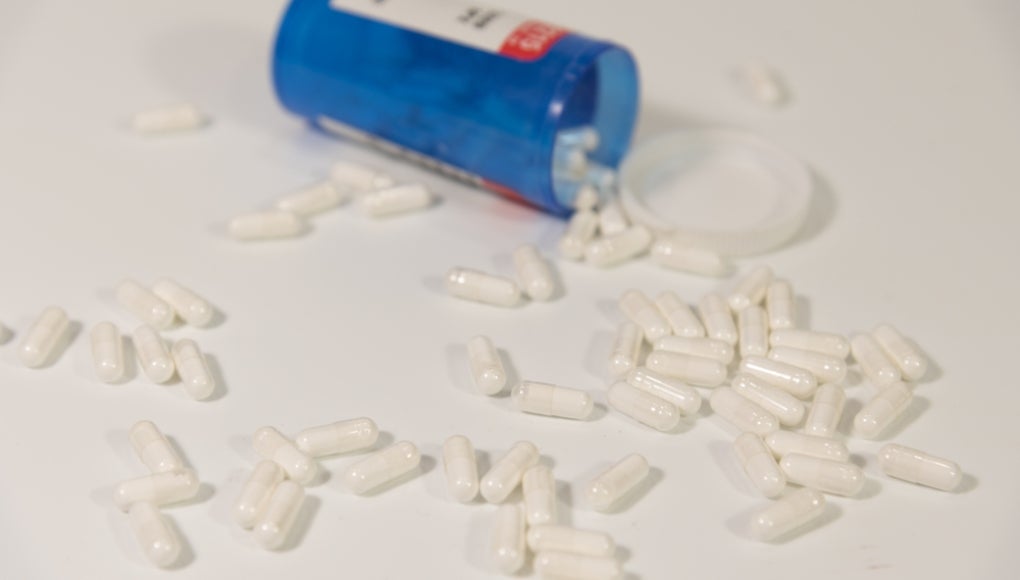Pills spilled out of container
