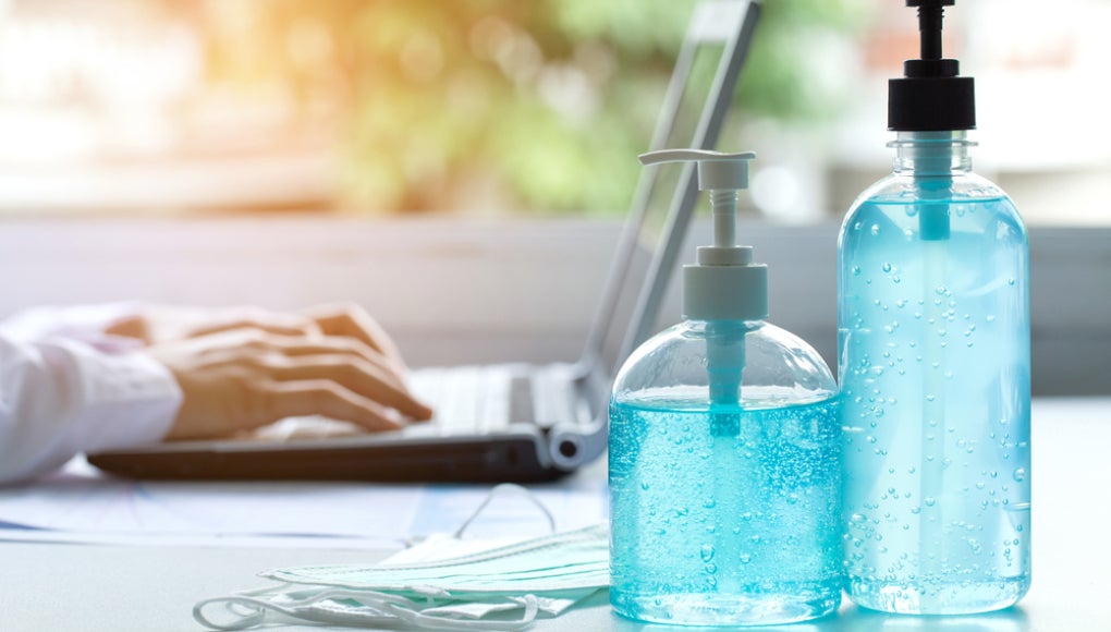 hand sanitizer in the cruise room