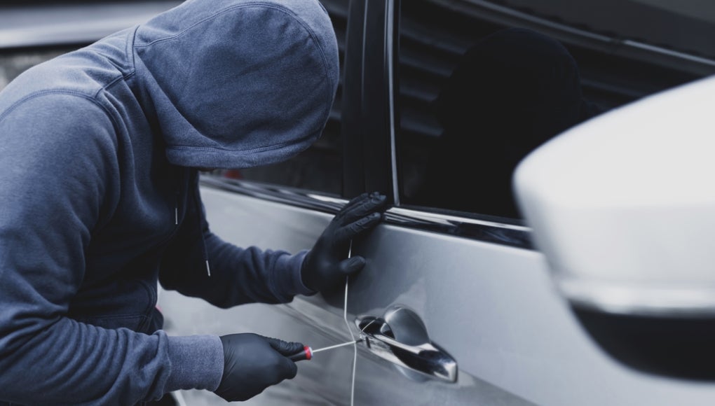 Someone stealing a car