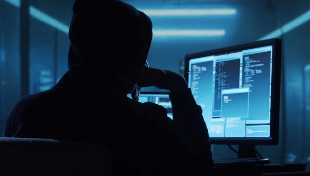 Cyber security risk concept, system alert on interface, hacking, IT system breach, AI-powered security alert.