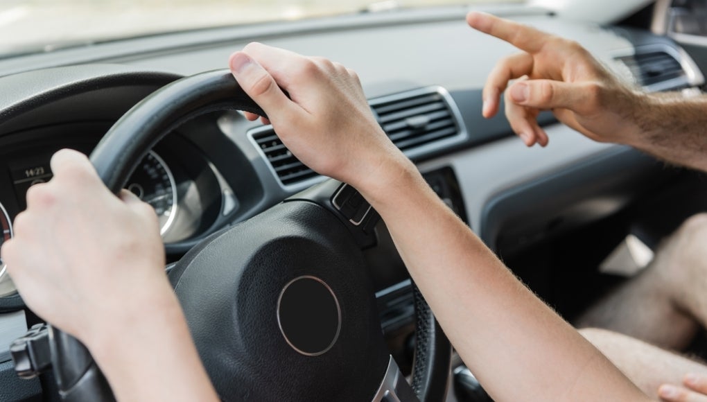 teen driver with parent