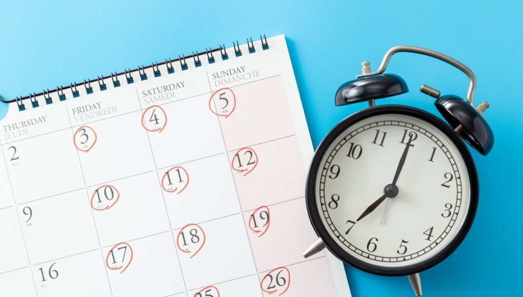 calendar and clock