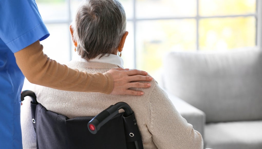 elder in a wheelchair