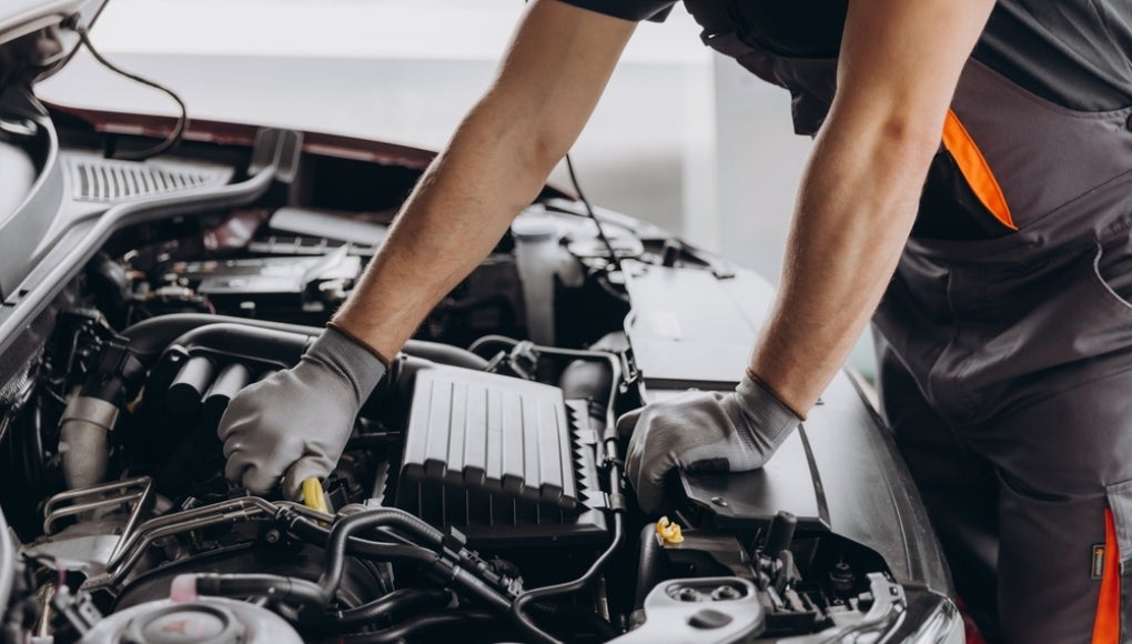 the engine of the car