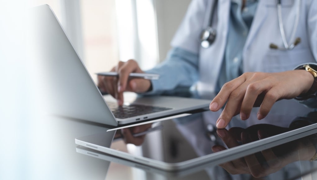 Heathcare provider using a computer