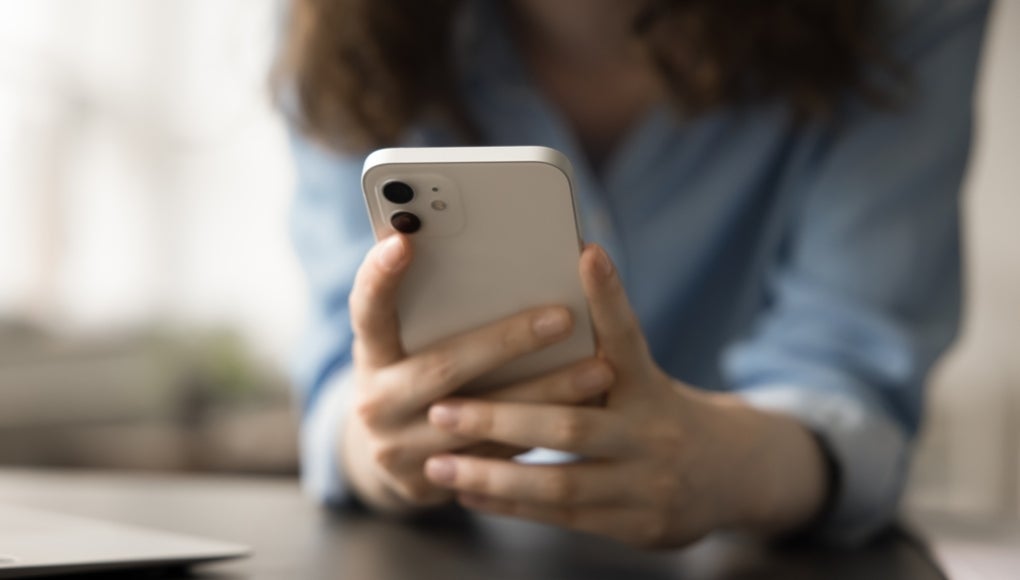 Woman using phone