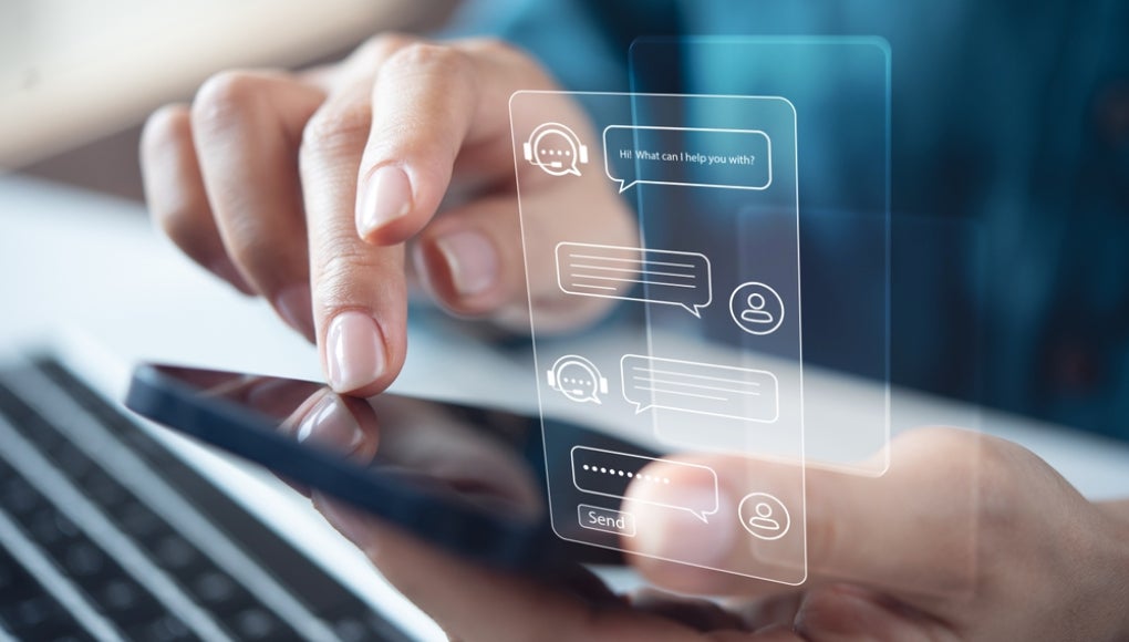 User using ai chatbot