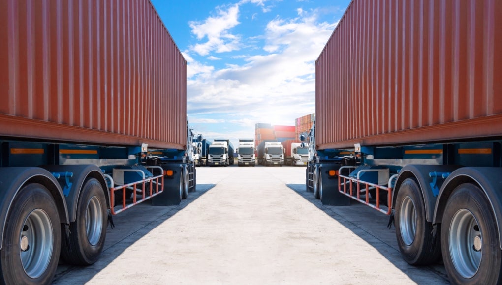 big trucks on the highway