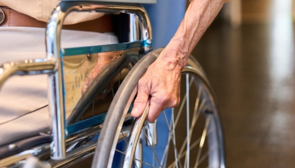 elderly person in wheel chair 