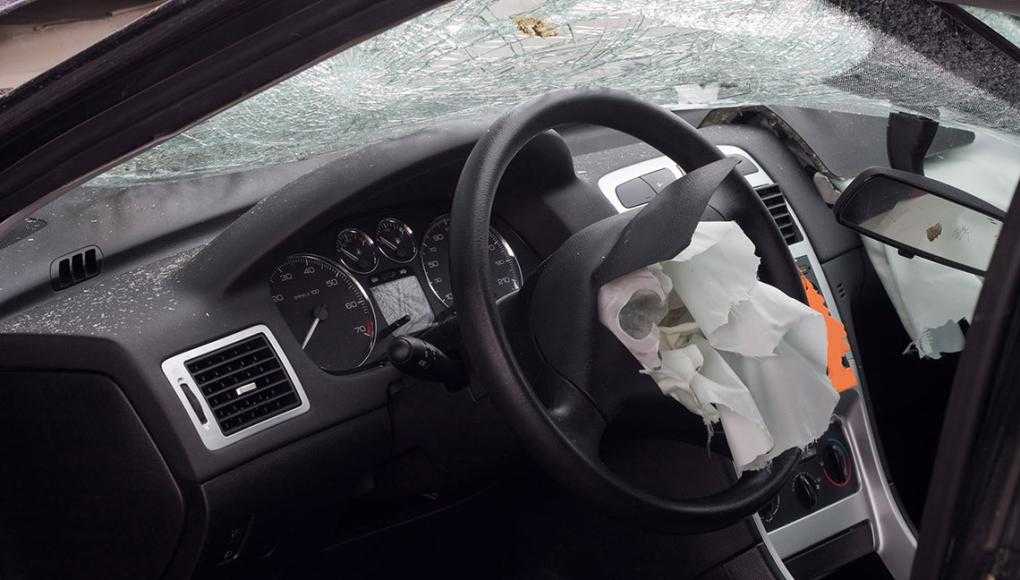 NHTSA Head Says Automakers Have “Ultimate Responsibility” for Airbag Repairs - The car's airbag deployed after a collision.