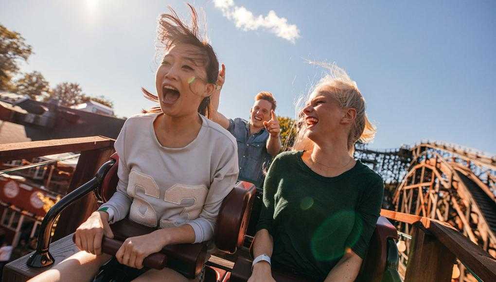 people riding a rollercoaster
