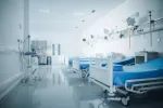 empty hospital room with multiple empty beds