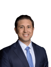 Headshot of Nick Russo, a Manhattan-based car accident and auto injury lawyer at Morgan & Morgan