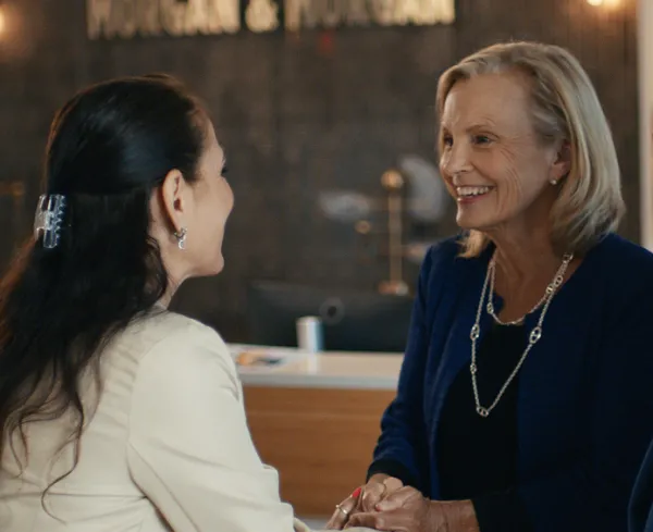 Ultima Morgan with client