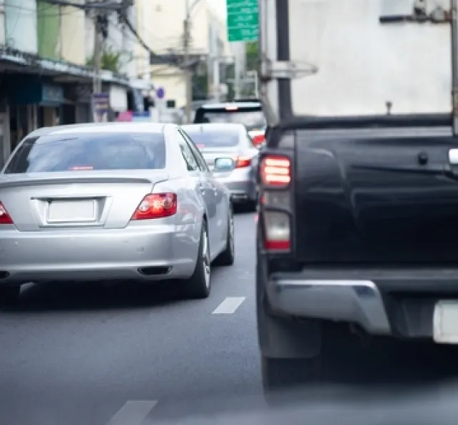 cars in traffic 